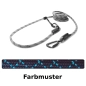 Preview: EASYLONG Hundeleine TWIST - M - 4m - schwarz mit blauen Stichen